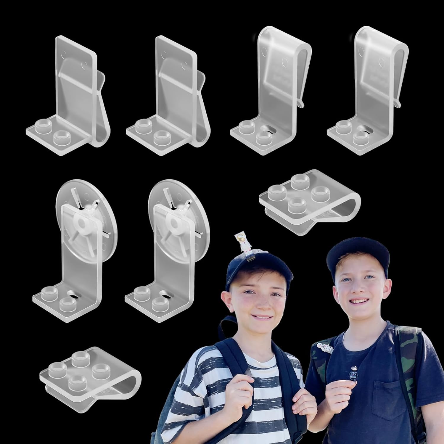 Figleaf™ Minifigure Clip Set - Innovative Building Block & Fashion Clips for Minifigure Collectors' New Experience & Display, Ideal Concert Souvenir Educational Aid in Class, Role-Play (Two Sets)