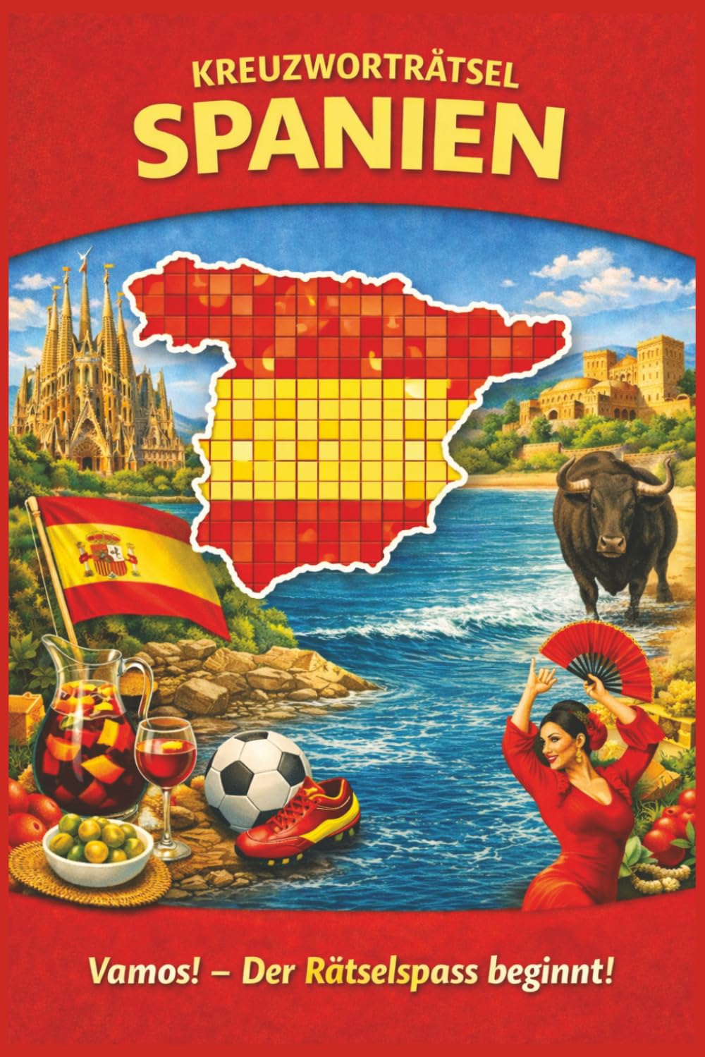 Kreuzworträtsel Spanien: Kreuzworträtselbuch Spanien: Kreuzworträtsel leicht lesbar zum Thema Spanien. Städte, Natur und Lanschaft, Geschichte, ... 60 Puzzles, Rätselspass, Entspannung & Lernen