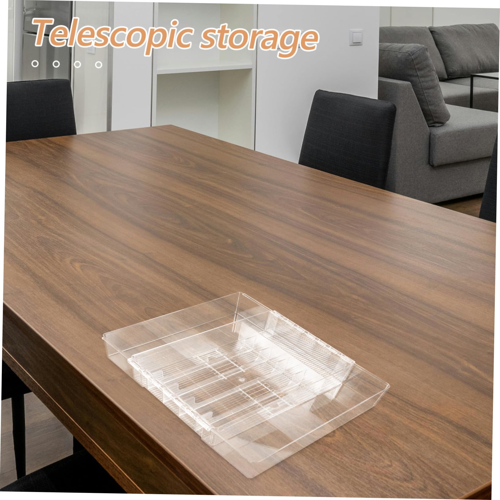 POPETPOP Erweiterbarer Besteckschubladenorganizer mit Fächern aus Acryl