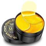 24K Gold Under Eye Patches - 60 Pack for Puffy Eyes, Dark Circles, Bags & Wrinkles with Collagen & Hyaluronic Acid