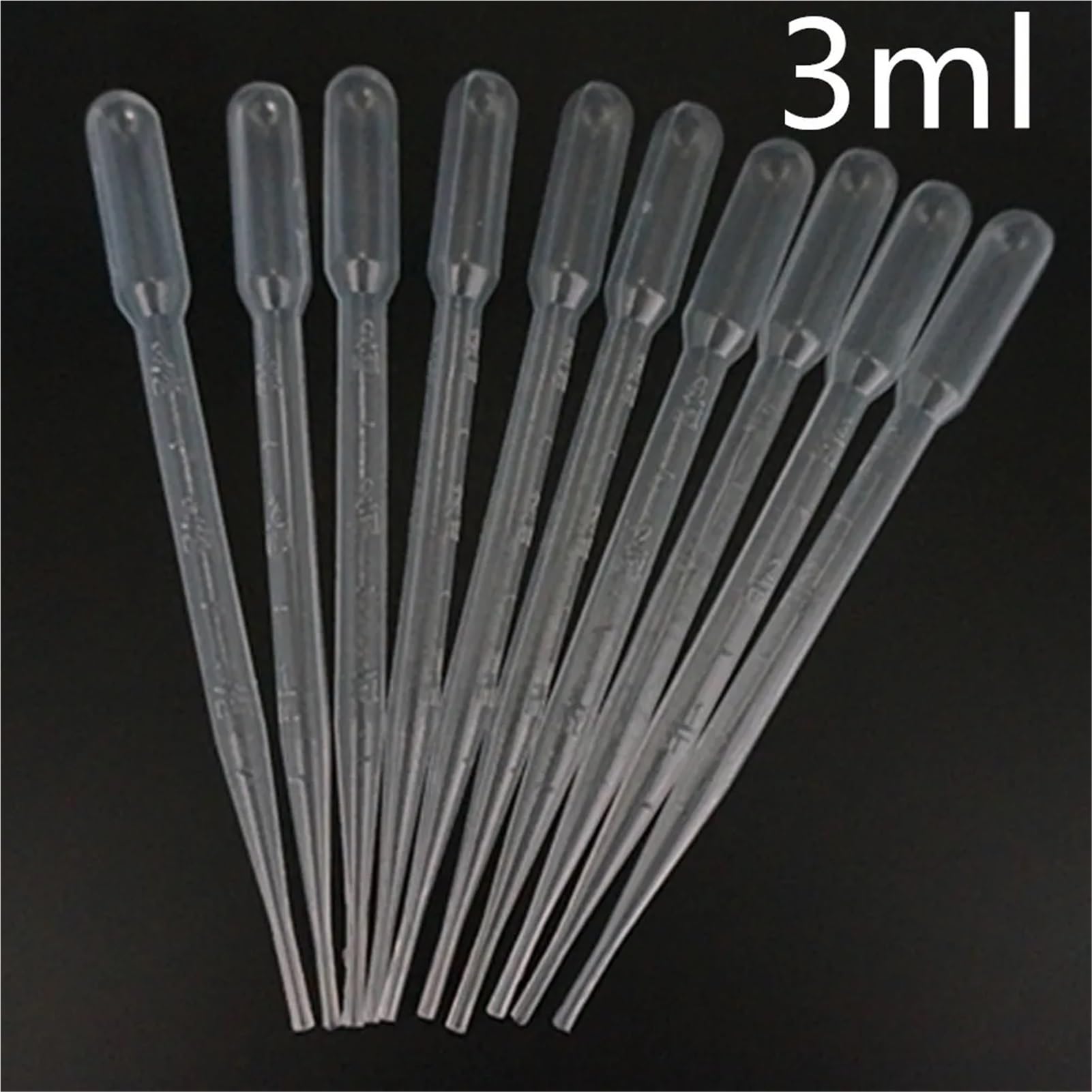 100 Stück bis 1000 Stück Labor 3 ml Kunststoff-Pasteurpipette Transferpipettentropfer Polyethylen(3ml 1000pcs)