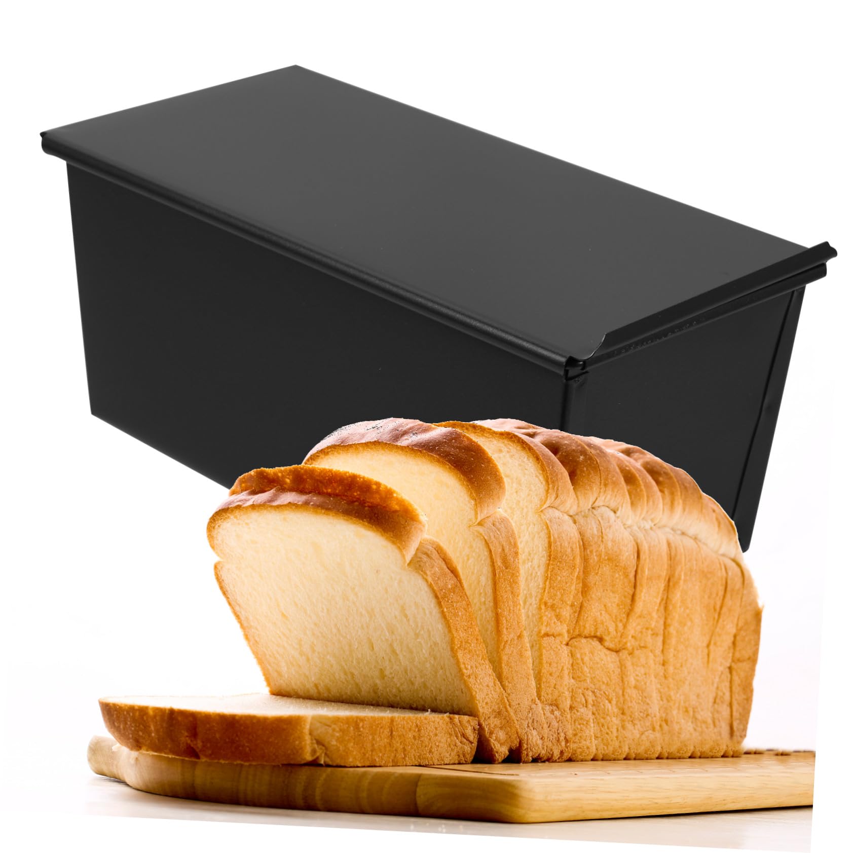 Eckige Brotbackform aus Rostfreiem mit Abnehmbarem Deckel Antihaftbeschichtete Toastform für Einfaches Backen Vielseitig Einsetzbar für Zuhause Bäckerei und Restaurant Sicher und