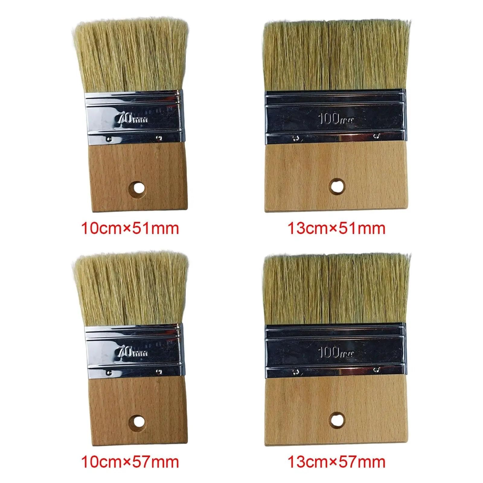 Pędzel malarski z drewnianym uchwytem, Malarstwo olejne akrylowe Pędzle do rysowania Sztuka Duże Płaskie Krawędzie(3inch 5.7cm Bristles)