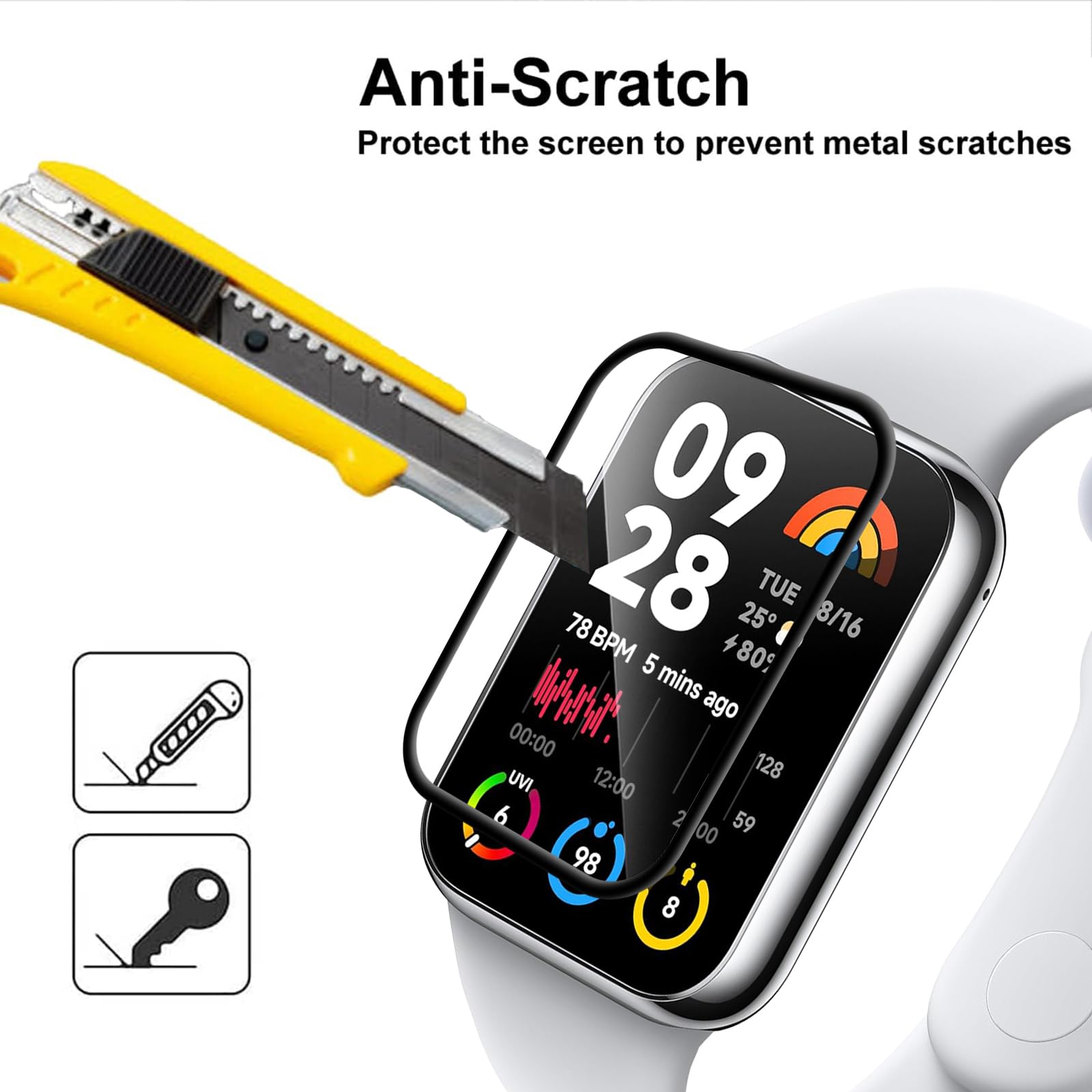 KZIOACSH Screen Protector for Xiaomi Smart Band 8 Pro - Image 3