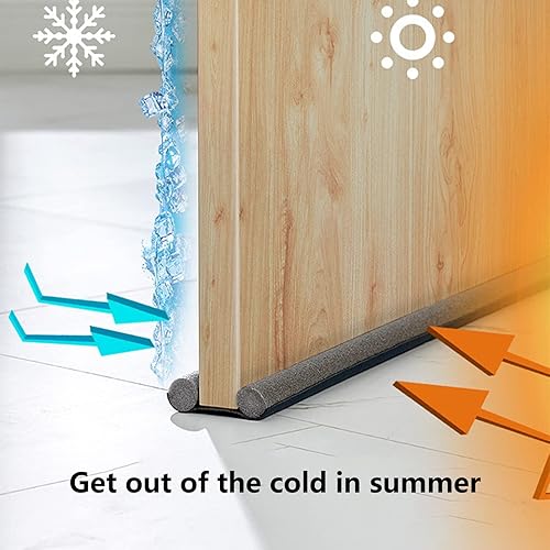 Miniatura 4 de Tope de corrientes de aire de puerta bloqueadores de ruido bloqueadores de brisa de ventana barridos de puerta ajustables para puertas exteriores e