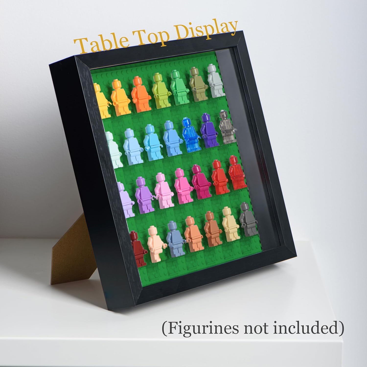Tapeera Black Wooden Minifigure Display Case, Memorabilia Display Case for Figures, 11 x 11 Inch Shadow Box Frame - Image 4