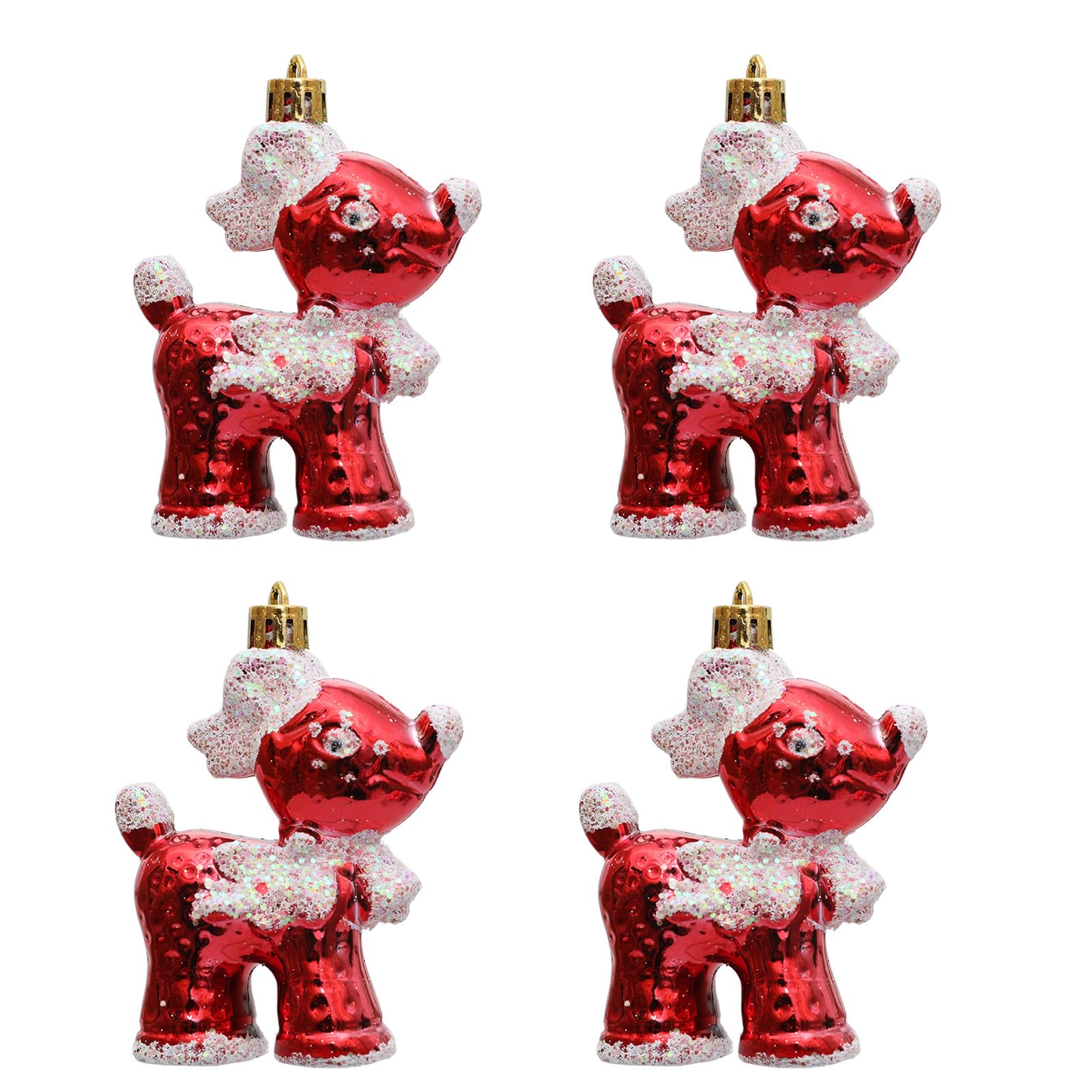 Tsophreniq 1Box Christmas Tree Embellishments Reindeer Hanging Pendant Accessories Festive Embellishment for Home and Offices Easy to Clean Pendant