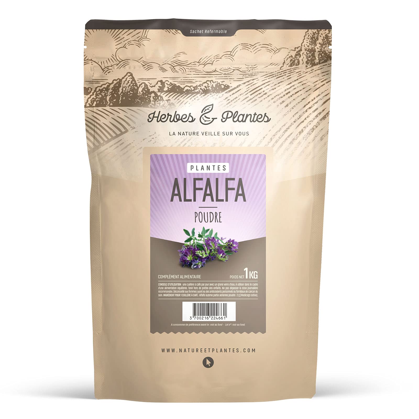 Alfalfa (ou Luzerne) - Medicago sativa - poudre 1 Kg