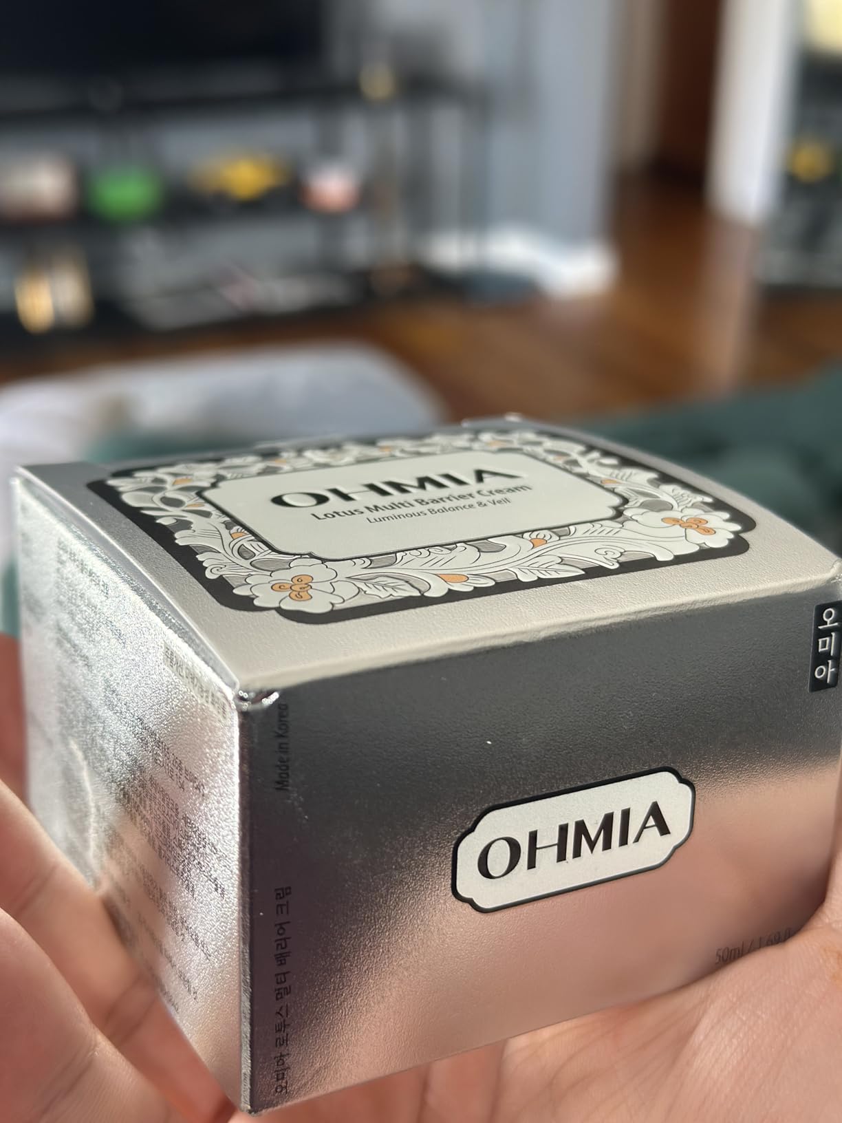 OHMIA Korean Anti-Aging & Firming Face Moisturizer - Lotus Multi Barrier Cream with Niacinamide & Rice - Soothing for Sensitive Skin - Fragrance-Free - 1.69 fl oz