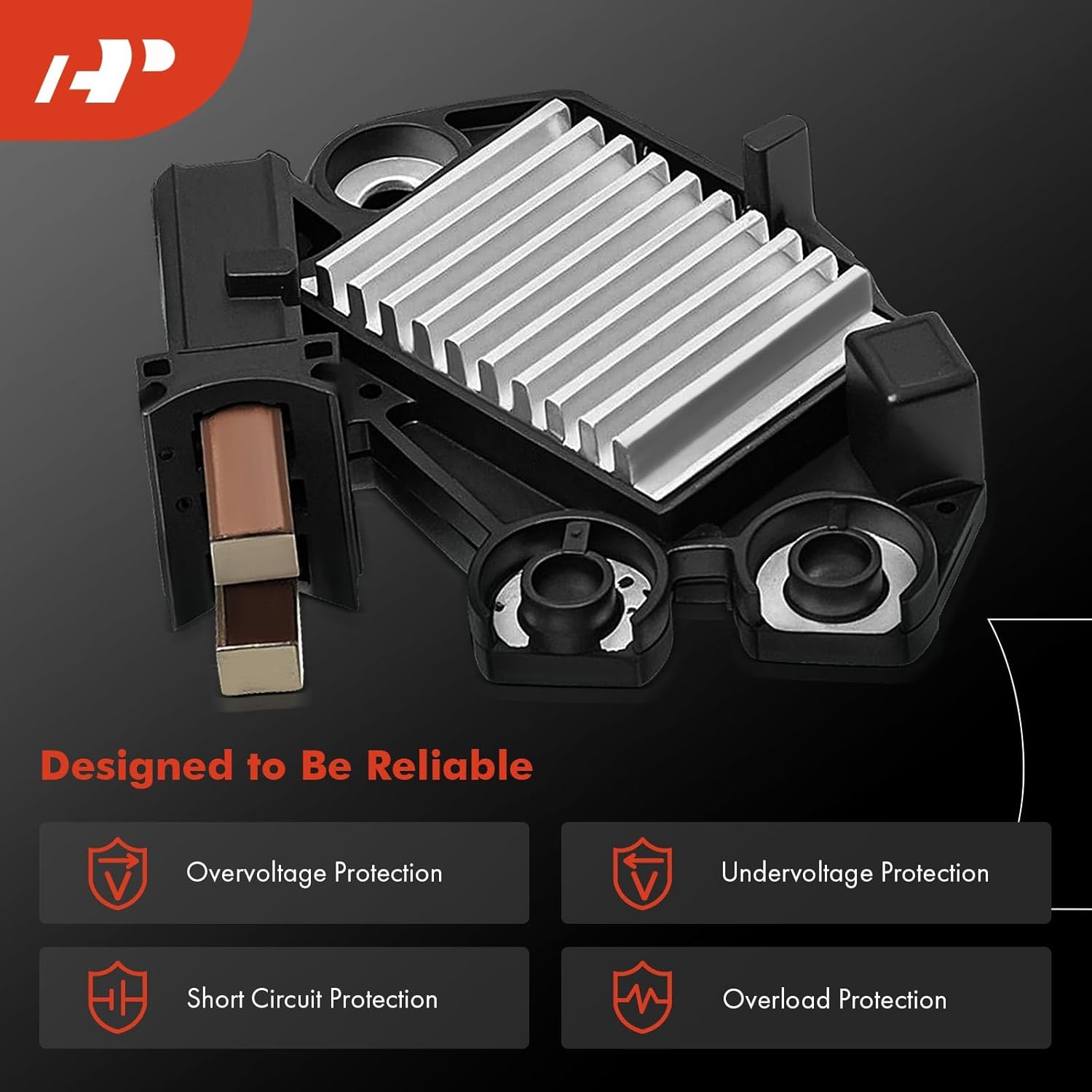 A-Premium Alternator Voltage Regulator Compatible with Ford Fiesta 2008-2012, Mondeo 2007, 14.3V B-Circuit 14.30 Vset