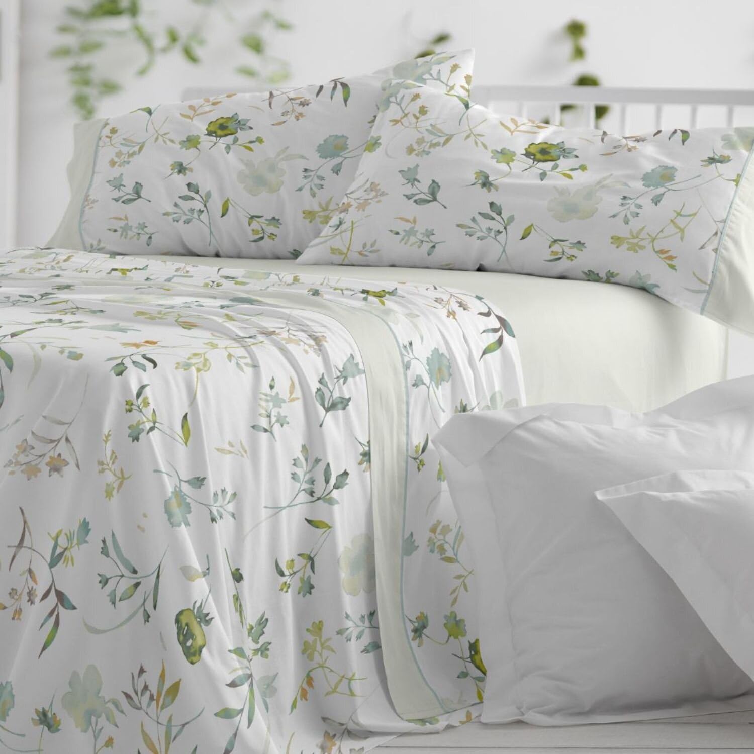 Burrito Blanco | Juego de sábanas | Cama de 180cm. (+Medidas Disponibles) | Diseño 144 | Color Menta (180x190/200cm.)