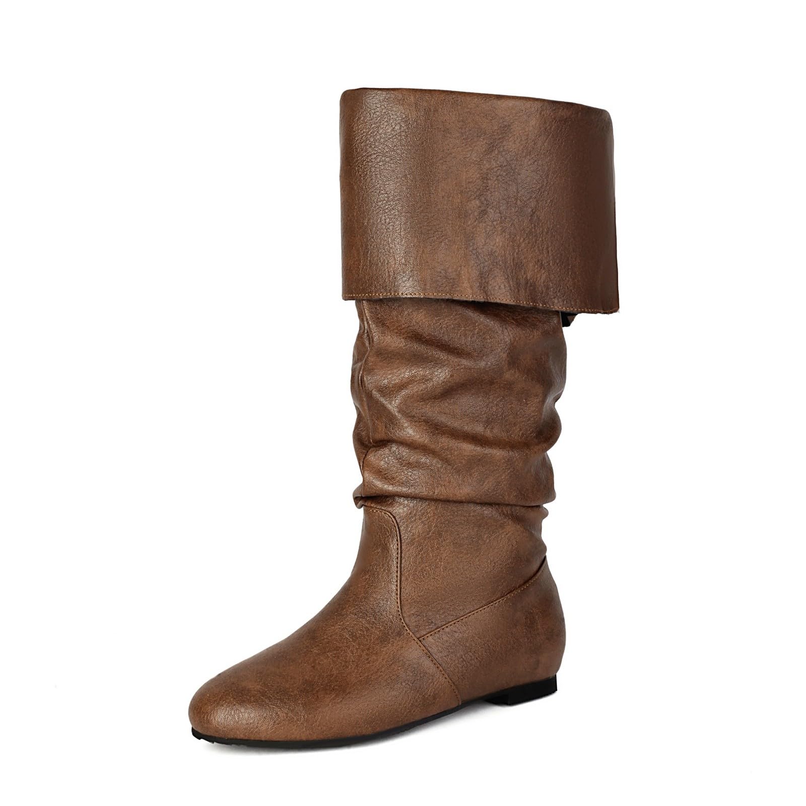 Botines de mujer estilo británico 2026 con tapa plana de caña media botas de equitación unisex diseño de tacón bajo suela antideslizante versátil para ocio fiesta