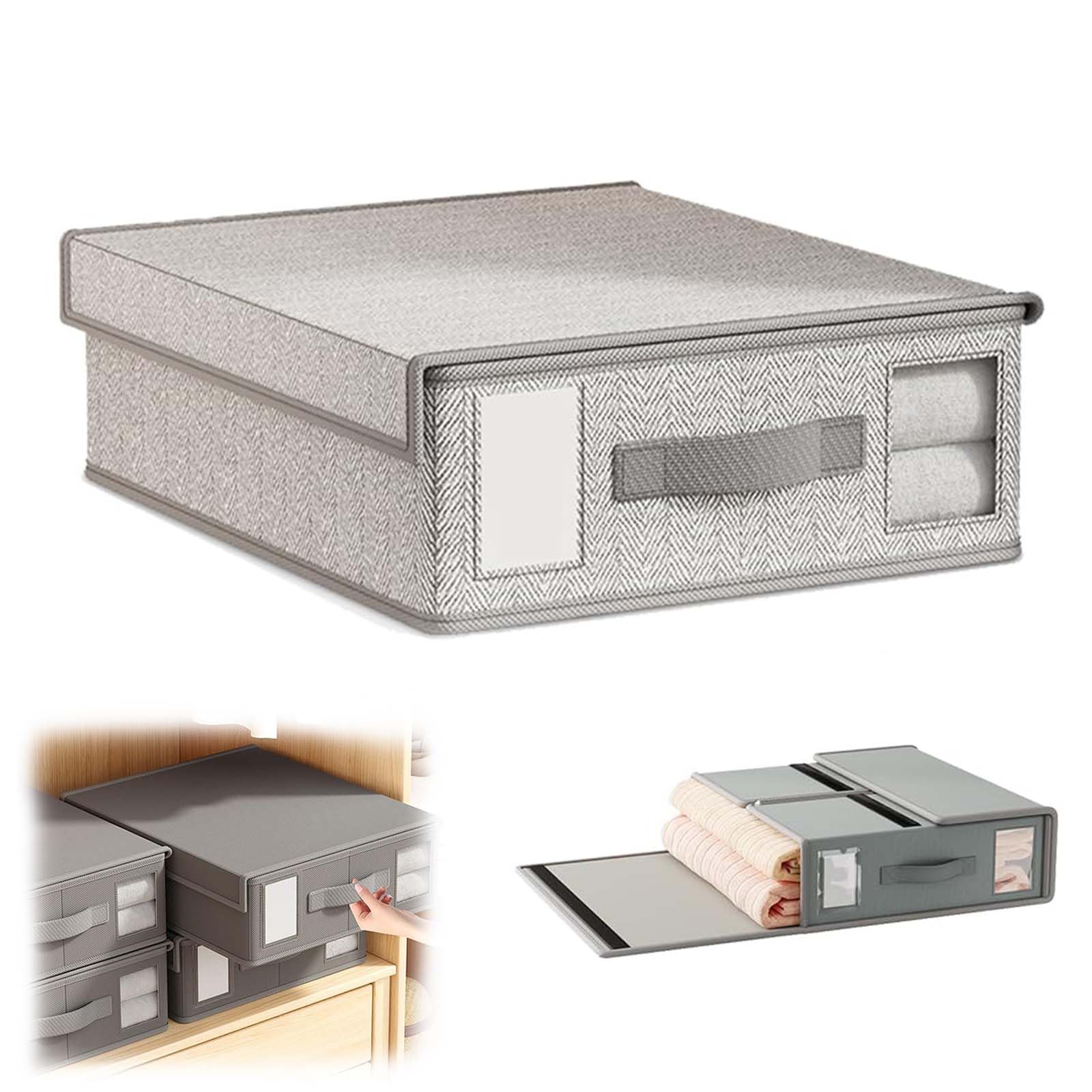 Tencipeda Flavenly Bed Sheet Organizer, 2024new Sheet Organizers and Storage, Flavenly Sheet Organizer with Label, for Blanket, Duvet Cover Set, Bed Sheet Set (Gray B)