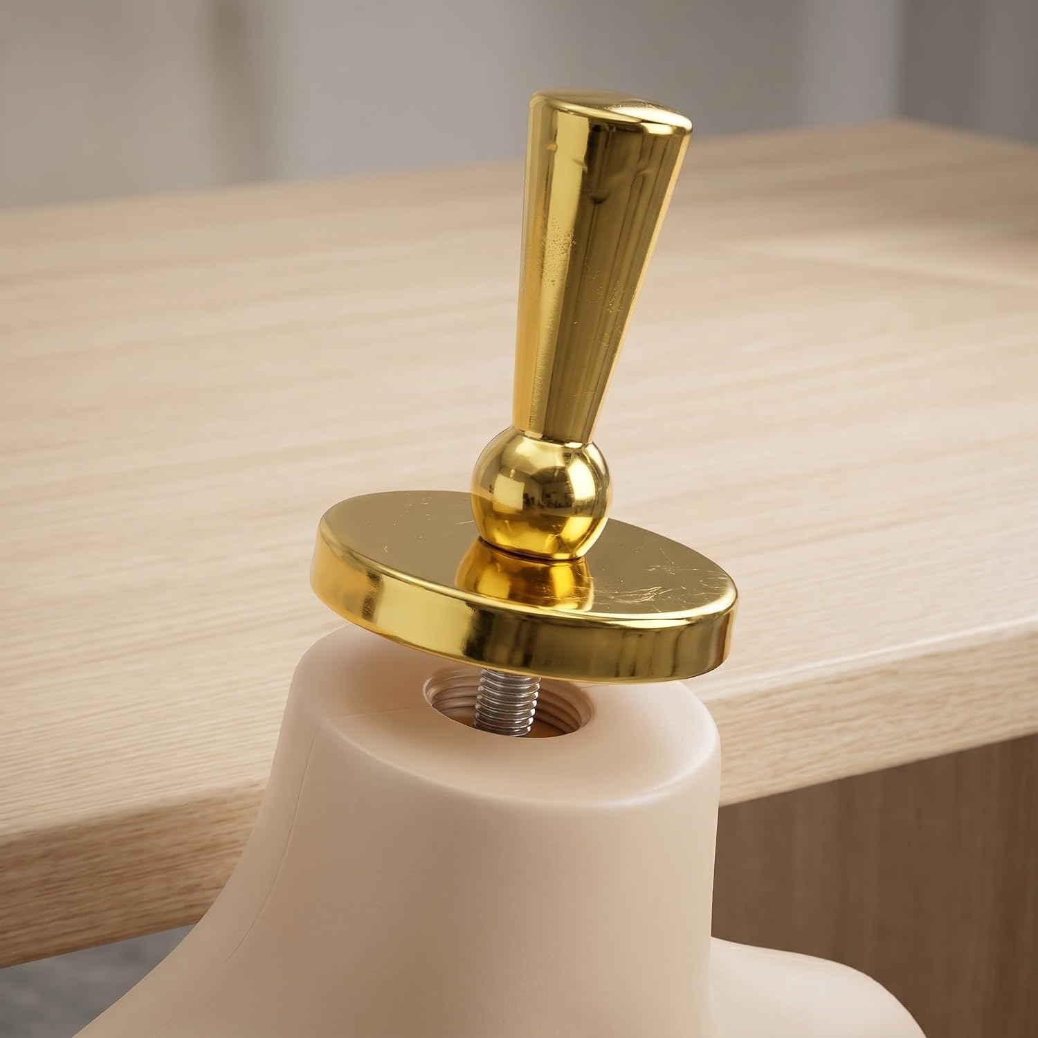 Wig Head Stand Adapter for Mannequin Head and Torso, Plastic Display Connector Part with Golden Color, Conceals Structure and Easy to Attach for Shop Environments and Boutique Use