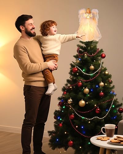 Miniatura 5 de Adorno decorativo para árbol de Navidad para el hogar, decoración de árbol de Navidad iluminada