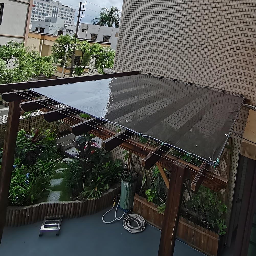 Telone trasparente con occhielli, 0,35 mm, impermeabile, copertura protettiva in PVC per campeggio, dimensioni 1,5 x 2,5 m, 1,5 x 3,5 m, 1,5 x 4,5 m, 1,5 x 6 m (3,6 x 5 m)