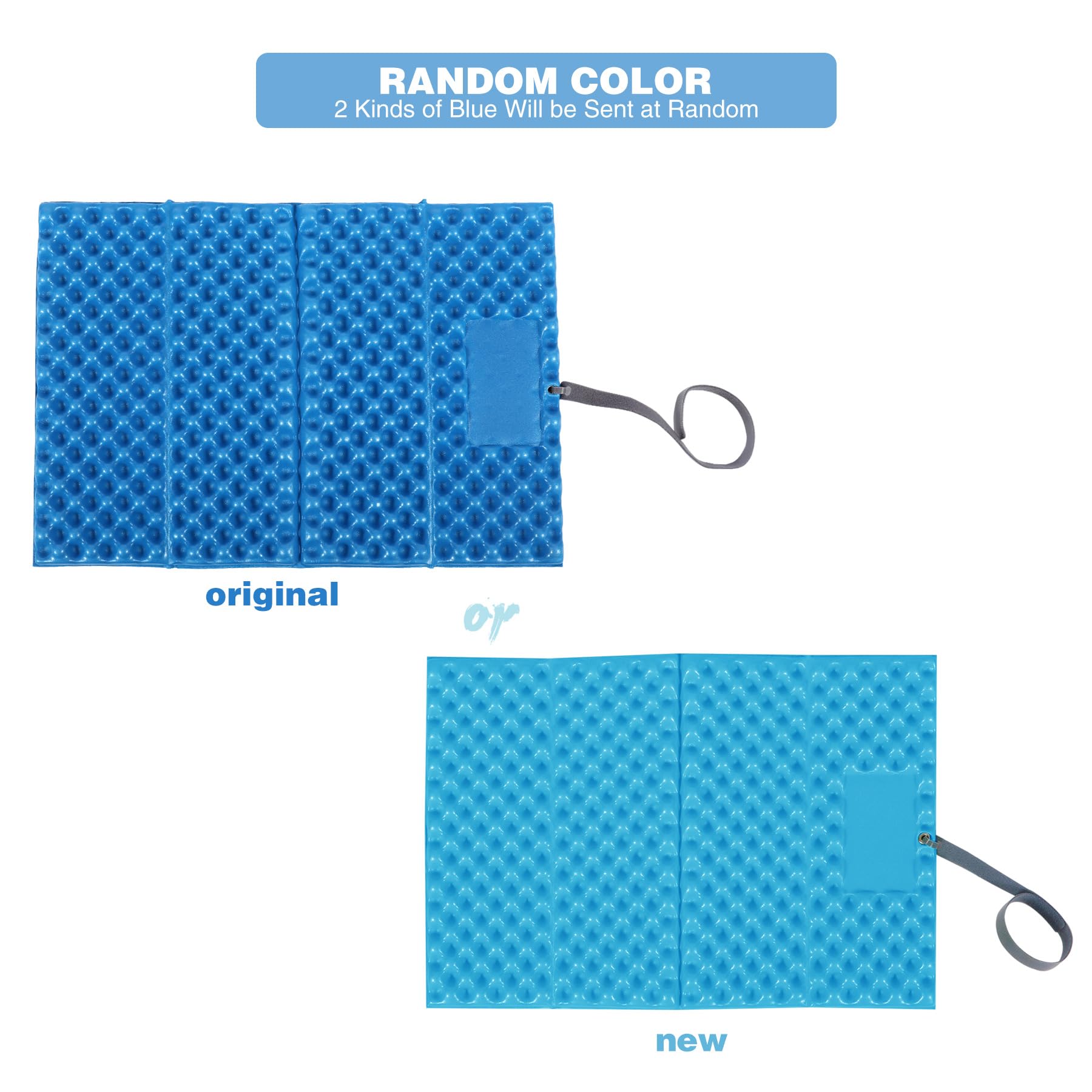 Uxcell Camping Foldable Foam Hiking Seat Pad Lightweight Portable Sitting Pad Waterproof Blue