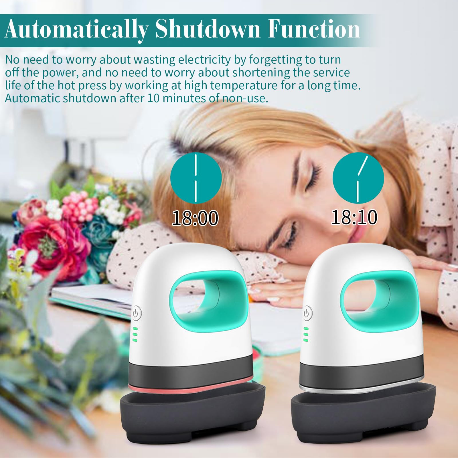 Mini Prensa De Calor Prensa de Transferencia, Máquina De Impresión Portátil con 3 Configuraciones de Calor para Cuentas para planchar, Camisetas, Sombreros,pequeños proyectos de vinilo HTV