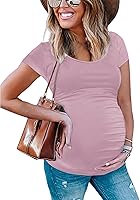 Vista 15 de Peauty Women's Maternity Side Ruched Shirts Salvia
