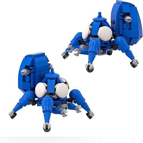 Juego de 2 bloques de construcción de Ghost in The Shell, juego de construcción creativo de cómic de batalla móvil Mecha Tachikoma compatible con
