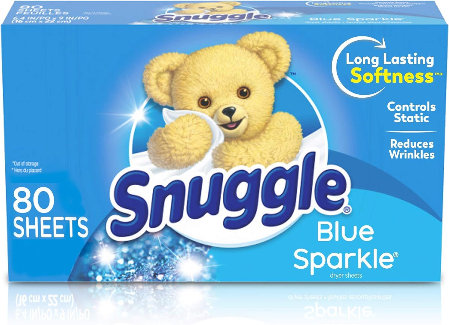 240 Dryer Sheets - Blue Sparkle (3 Packs of 80 Sheets)