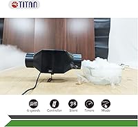 Vista 3 de TITAN Ventilador en línea de ventilación de aire RV, aumentar la circulación de aire, conducto extensible, modo automático de temperatura