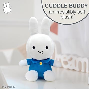 Kids Preferred Miffy Plush Toy, 8 Inch Sitting Dutch Bunny Plush from Dick Bruna, Soft Boa Rabbit Bunny Stuffed Animal Plushie Doll for Girls and Boys