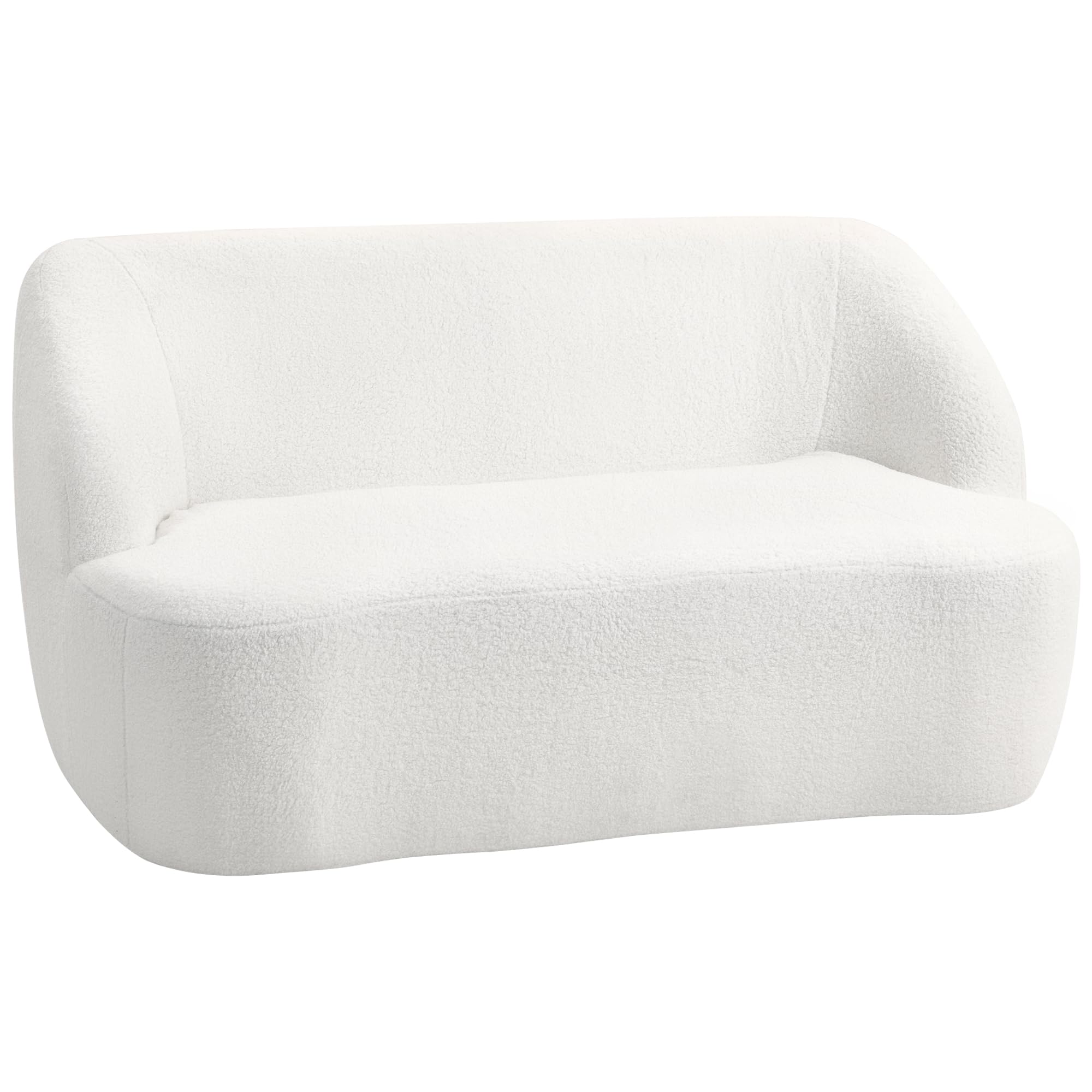 HOMCOM Zweisitzer Sofa 142 cm Cremeweiß