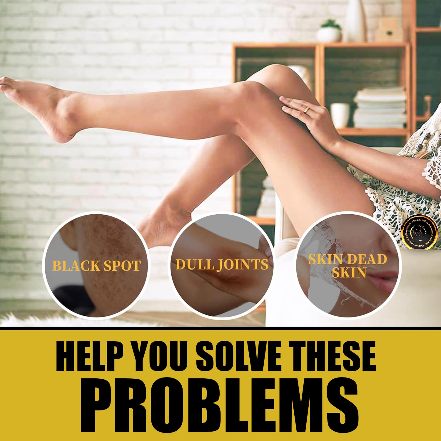 Exfoliating Turmeric Body Scrub | Brightening Body Exfoliator Scrub for Dark Spots | Gentle Turmeric Body Scrub Exfoliator for Smooth, Radiant-looking Skin | All Skin Types, 280ml - Image 2