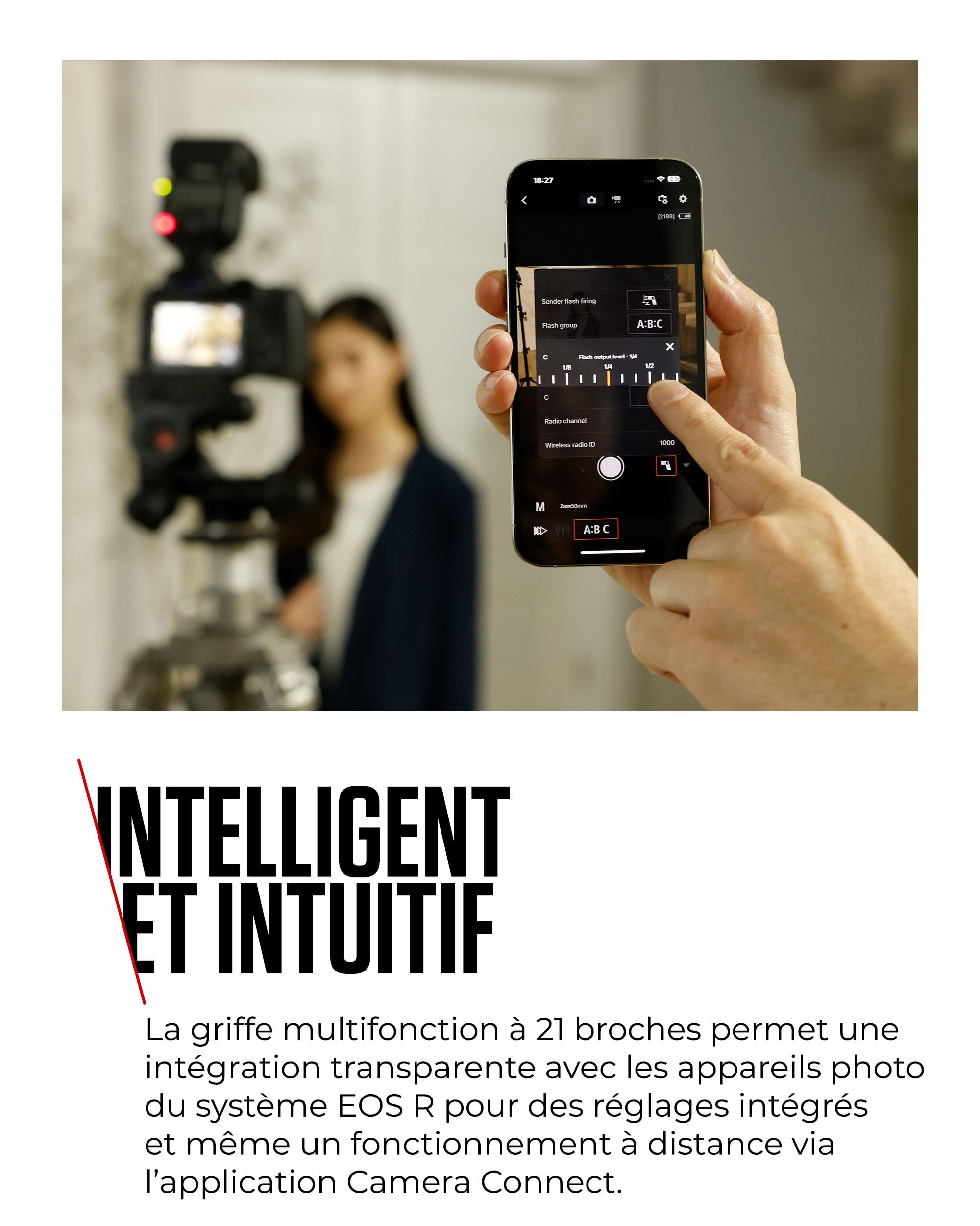 Canon Speedlite EL-10 avec E-TTL II, Plage de Puissance Polyvalente de 1/1 à 1/1024, Griffe Multifonction, légère et alimentée par des Piles AA.