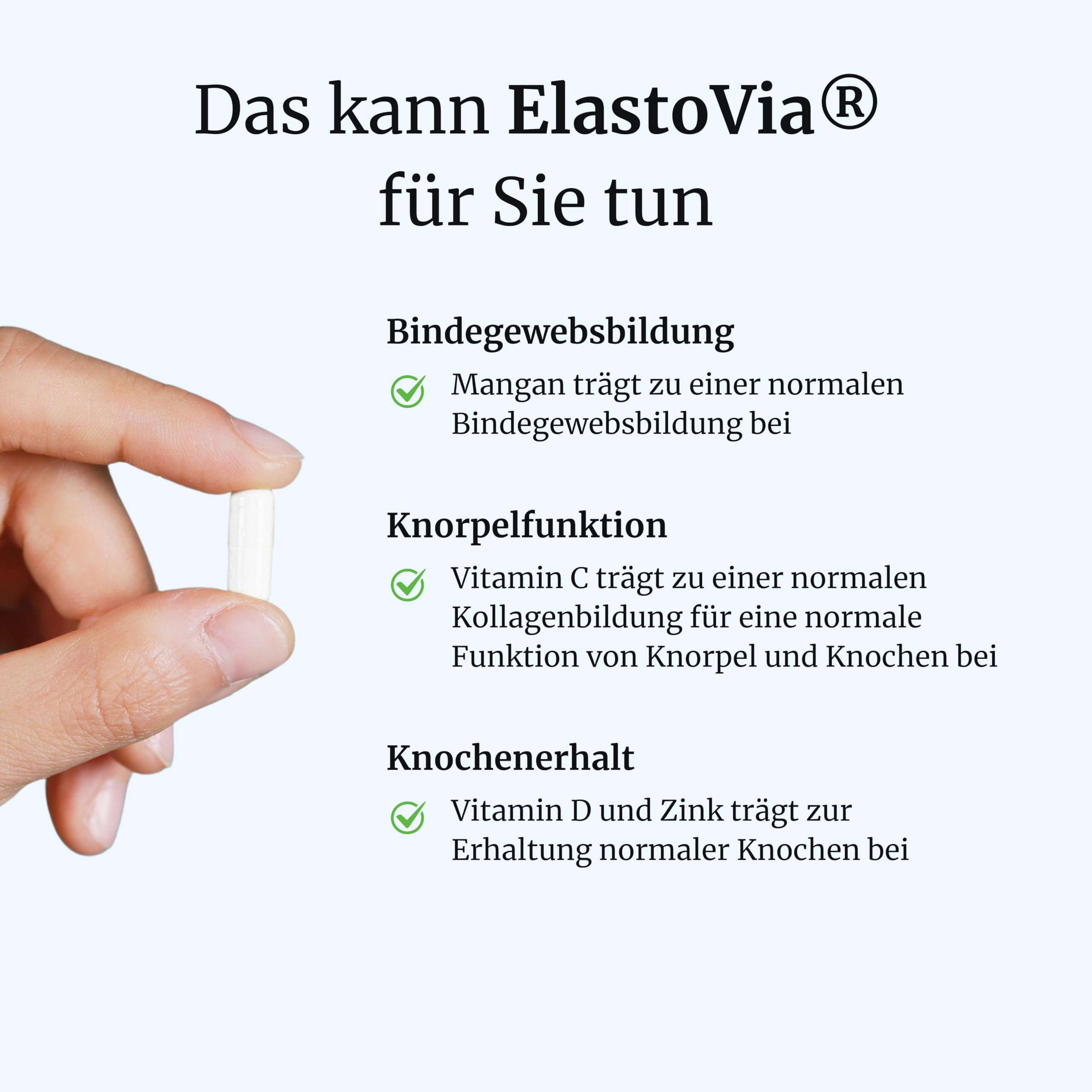 FORTEA® - Sehen & Bänder Kapseln in Apothekenqualität - ElastoVia - Für Sehnen und Bänder entwickelt - Komplex mit Boswellia Serrata Extrakt, Bromelain, Vitamin C und D - 30 Stück