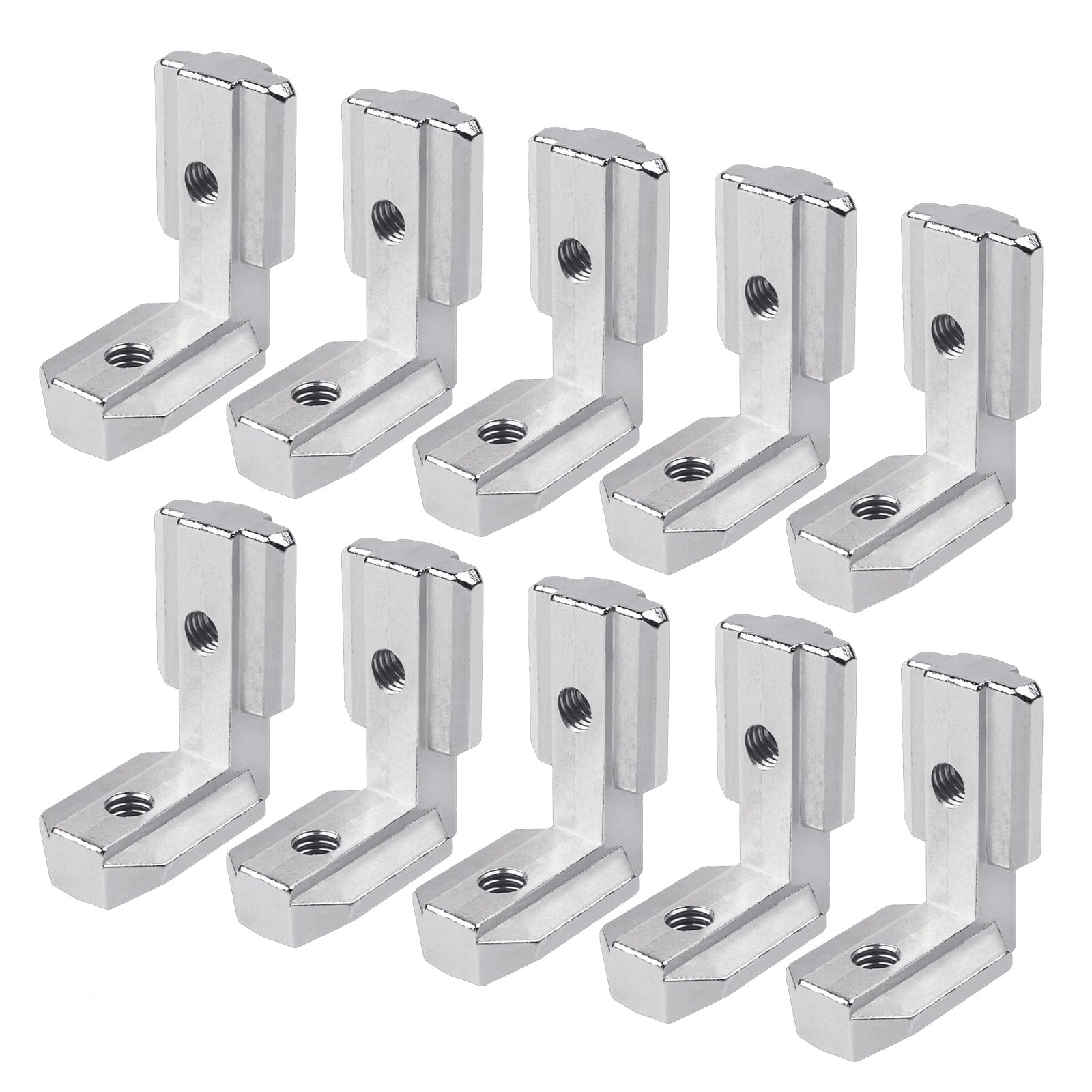 Practical Structural Reinforcement Brackets for Series Frame 10 Pack Sturdy Stainless Steel 90 Degree Corner Connectors Stainless Steel T Slot Corner Joint