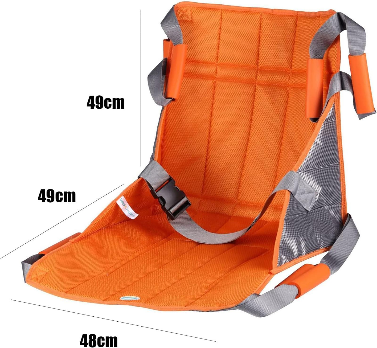 Silla elevadora de transferencia para pacientes, cojín de asiento con arnés de transferencia para sillas de ruedas para subir escaleras, con 8 asas, arnés de elevación duradero para ancianos, person