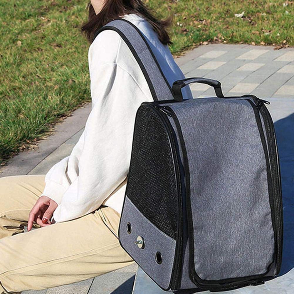 Vogel Transporttasche Papagei Rucksack wasserdichte Leinwand Bird Carrier Backpack Tragbar Vogelträger mit Schiebefach Sitzstange Vogelkäfig Rucksack
