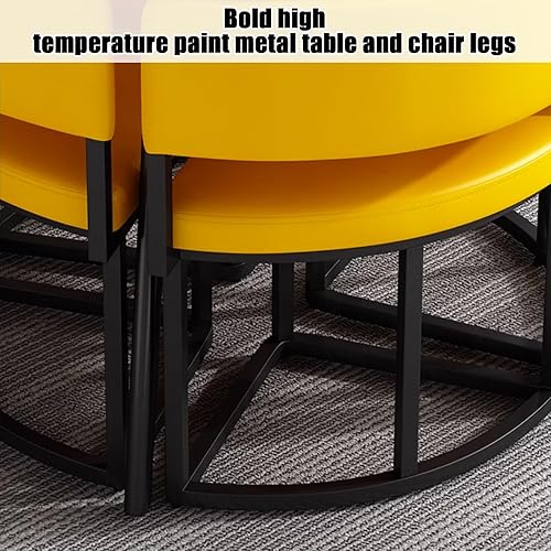 Miniatura 4 de YVYKFZD Kitchen Dining Table Set, Small Office Reception Room Club Table, Simple Round Conference Table for 4, Business Conference Room Tables and