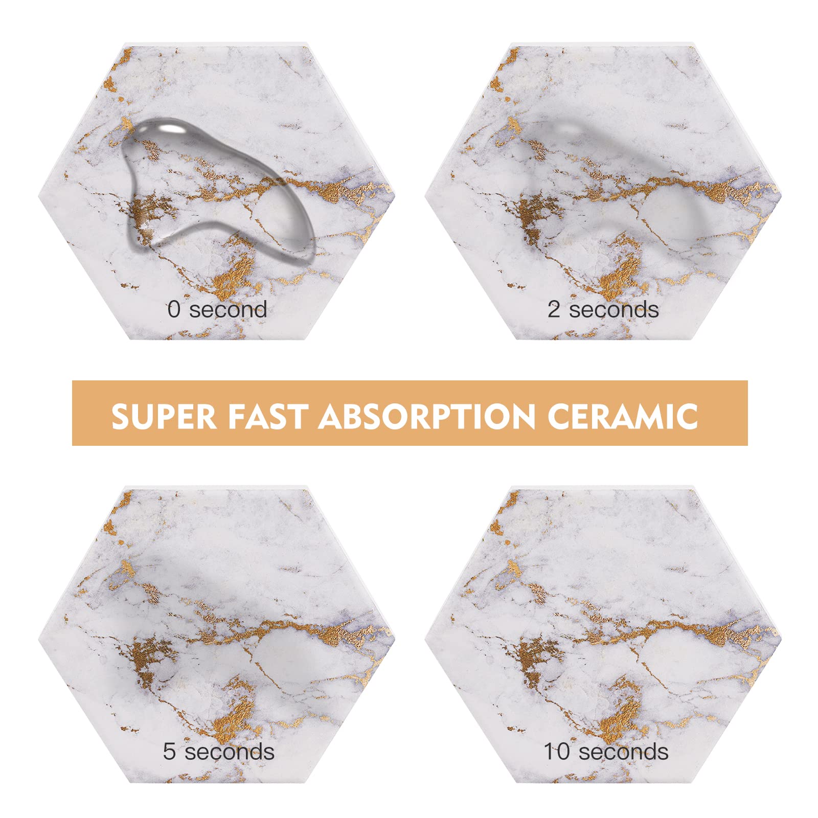 Lot 8 Coasters 8 Dessous De Verre En Feutre Et Liège - Coasters Absorbants Antidérapants Avec Boîte Bambou Protection Table