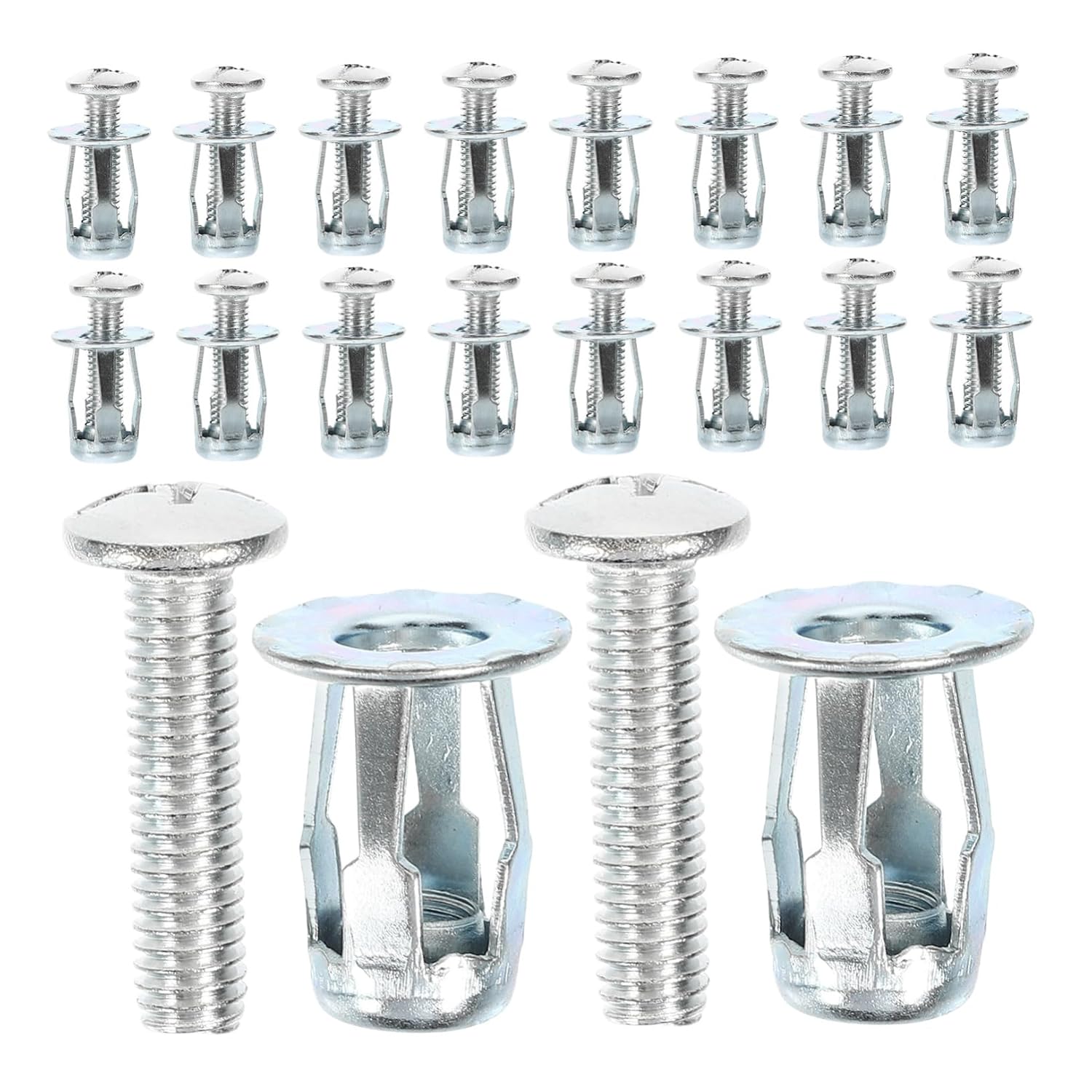 Galvanized Carbon Steel Nut Inserts 25 Sets for Bolt Holes