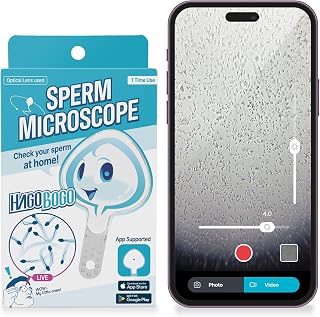 HAGOBOGO Sperm Microscope | at-Home Sperm Observation | Home Fertility Test | Single-Use Male Wellness Device | Sperm Kit | Sperm Test | Spermcheck | Microscope for Reproductive Health Awareness