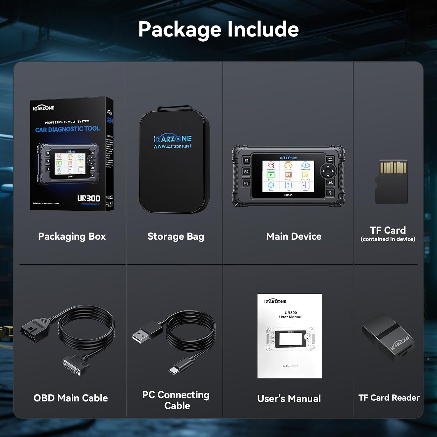 UR300 Diagnostic Scan Tool for All Cars, 49 Resets with 200+Subfuncitons, 4000+Bidirectional Test Items, Battery Registration, OBD2 Scanner, ECU Coding for BMW/VW/Audi, Auto VIN CAN FD