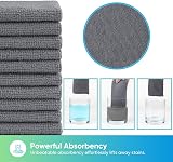 HOMEXCEL 100PCS Grey Microfibre Cleaning Cloths Towels Rags, 11.5x11.5 Inch - 3
