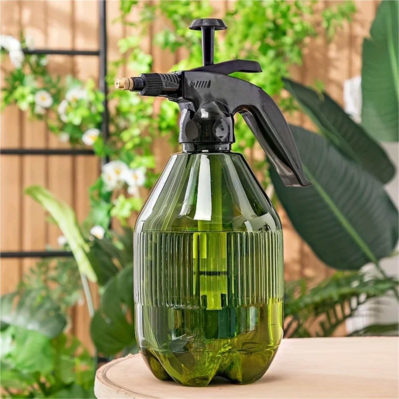 Pulverizador Agua Rociador manual a presión for plantas, ideal for jardinería interior y exterior, limpieza del hogar.(Large green 2L)