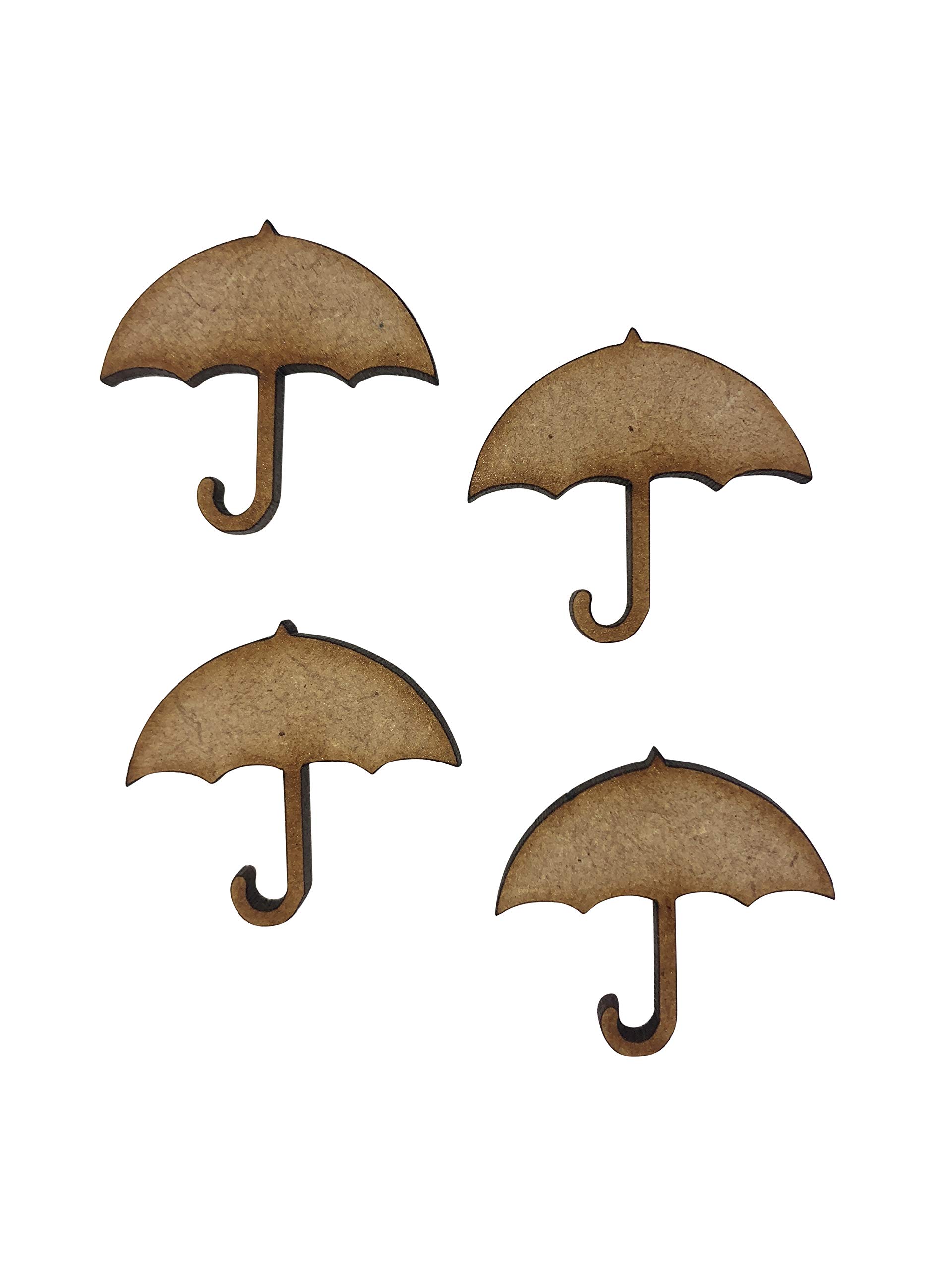 16x Umbrella Brolly 3cm Wood Craft Embelishments Laser Cut Shape MDF
