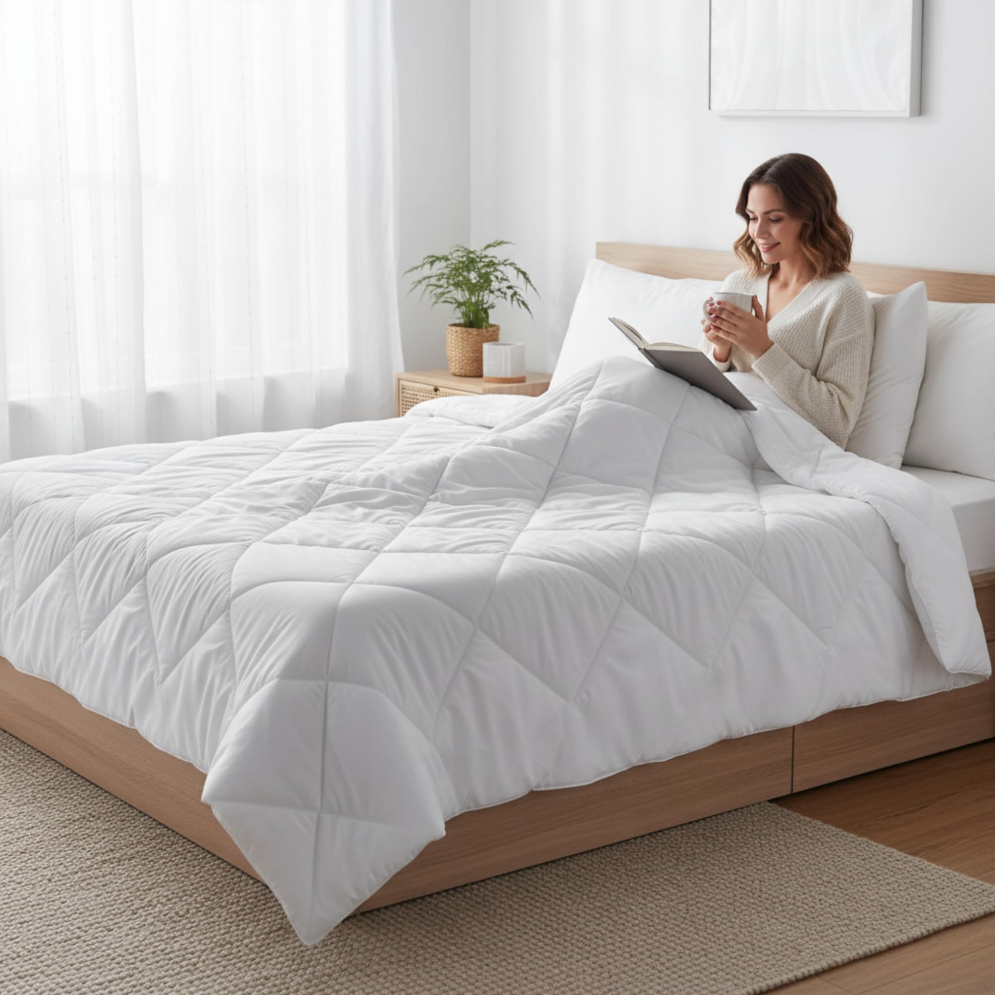 various Relleno de Edredón y Nórdica de 400 Gramos, Fabricado en España con Fibras Vírgenes, Huecas y Siliconadas para Calidez y Comodidad Duraderas (260 x 240 cm)
