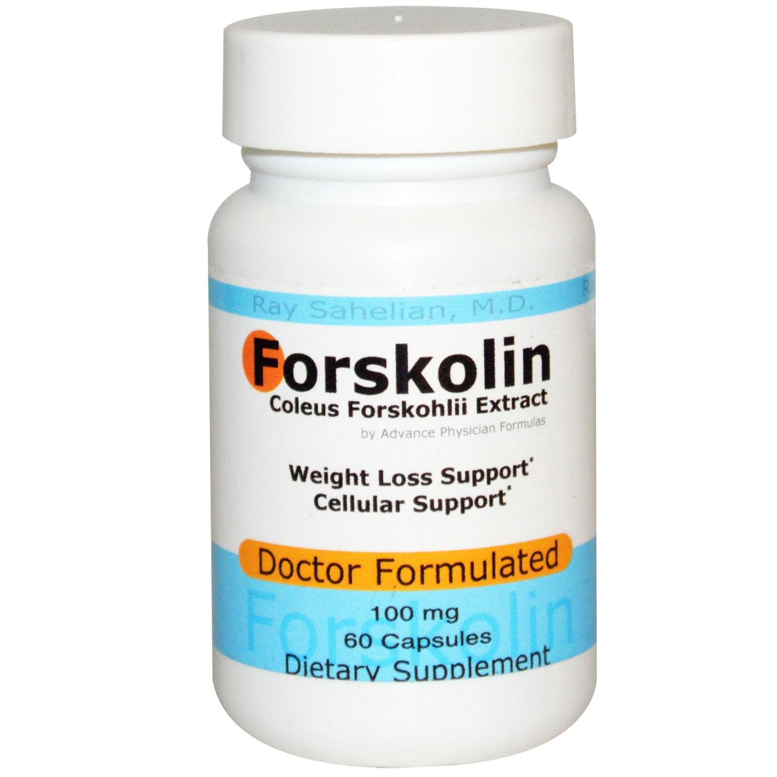 Advance Physician Formulas Inc Forskolin, Coleus Forskohlii Extract, 100mg- 60 Capsules