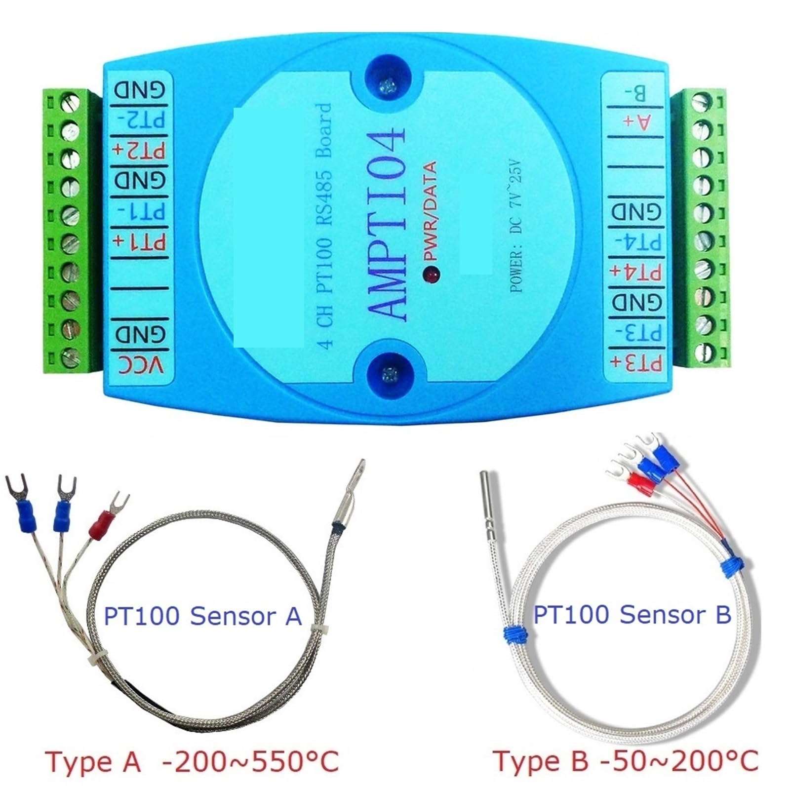Módulo colector de sensor de temperatura RTD 4CH -40~300 PT100(4CH Collector)