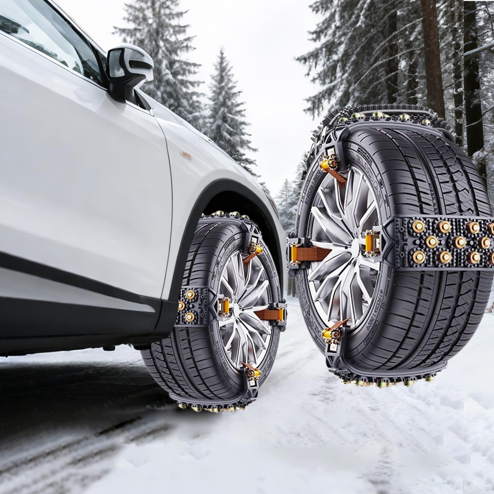 Catene Da Neve Per Camion Installazione In 5 Secondi Ganci Di Trazione | Adatte Per Cerchioni Da 165-265mm Catene Da Neve Per Auto Per Trazione Neve Ghiaccio SUV Rimorchio Inverno