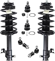 Vista 262 de Detroit Axle - Kit de puntales delanteros para Ford 2000-2004 Focus 2 puntales con muelle helicoidal 2 brazos de control inferiores con rótulas 2001