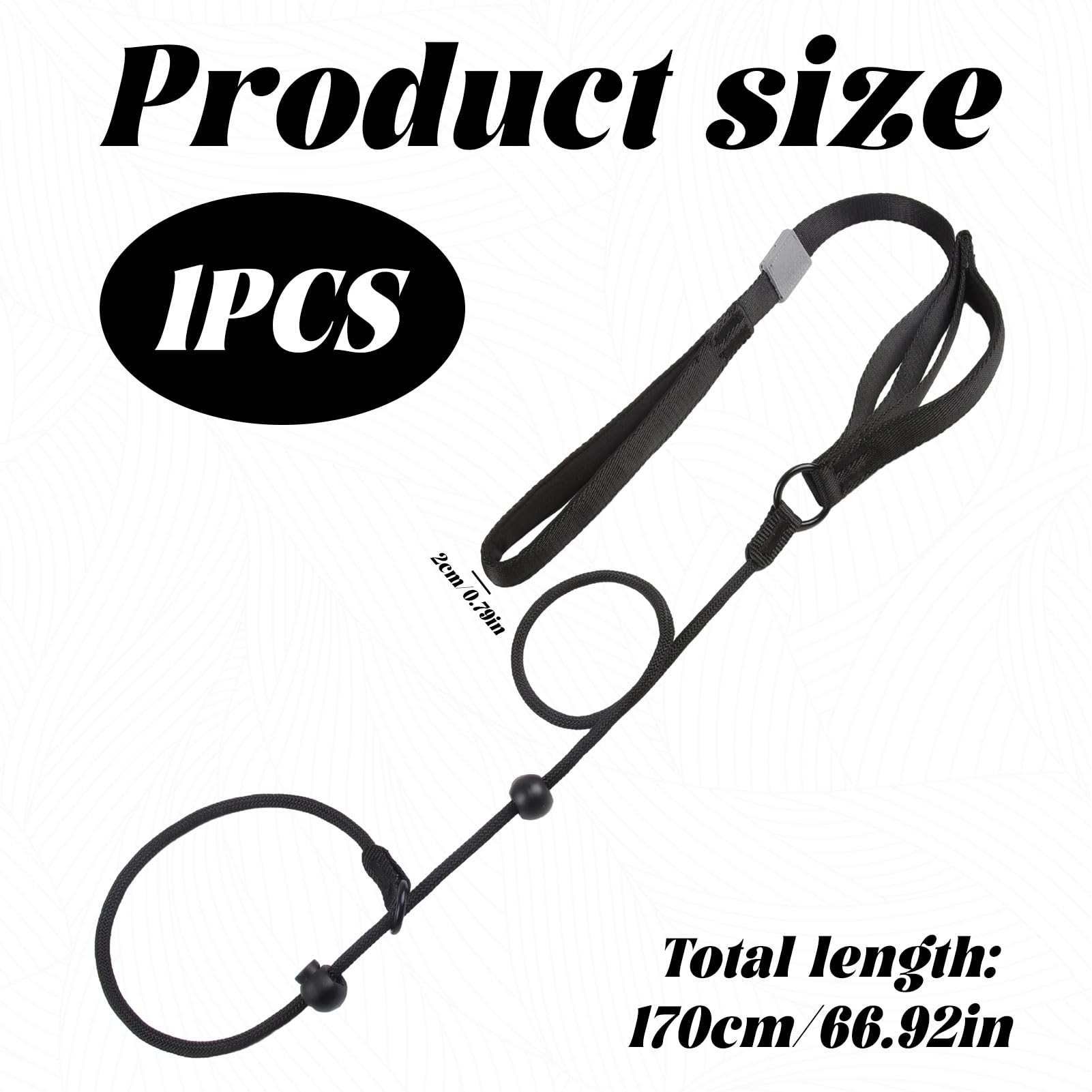 Slip Lead for Dogs Slip Collar for Dogs with Comfy Handle Adjustable Collar Dog Training Leads Perfect Walkable, Easy To Use - Image 2