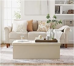 Faux Leather Padded Trunk Bench Pouf Bag with Quilted Buttons Various Colours