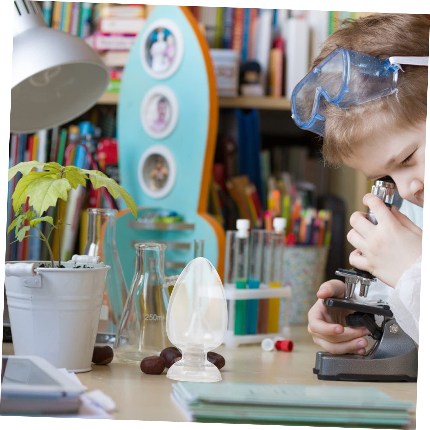 COSMEVIVI Conical Sample Bottle Glass Laboratory Vial Serum Containers Medicine Bottle